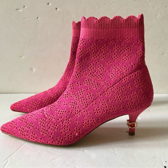 Coach Shoes - JEWEL BOOTIE COACH WOMEN'S SIZE 5.5 B KNIT UPPER PINK RUBBER OUTSOLE PULLON,